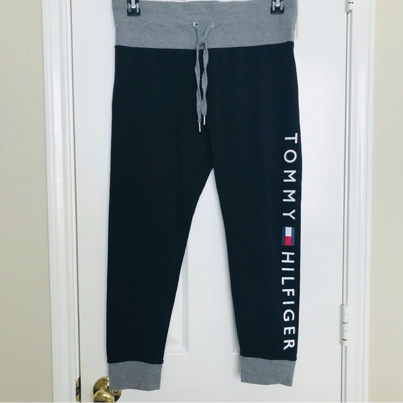 TOMMY HILFIGER SPORT PERFORMANCE Contrast Trim Logo Legging Athletic Jogger Pant - Picture 4 of 12